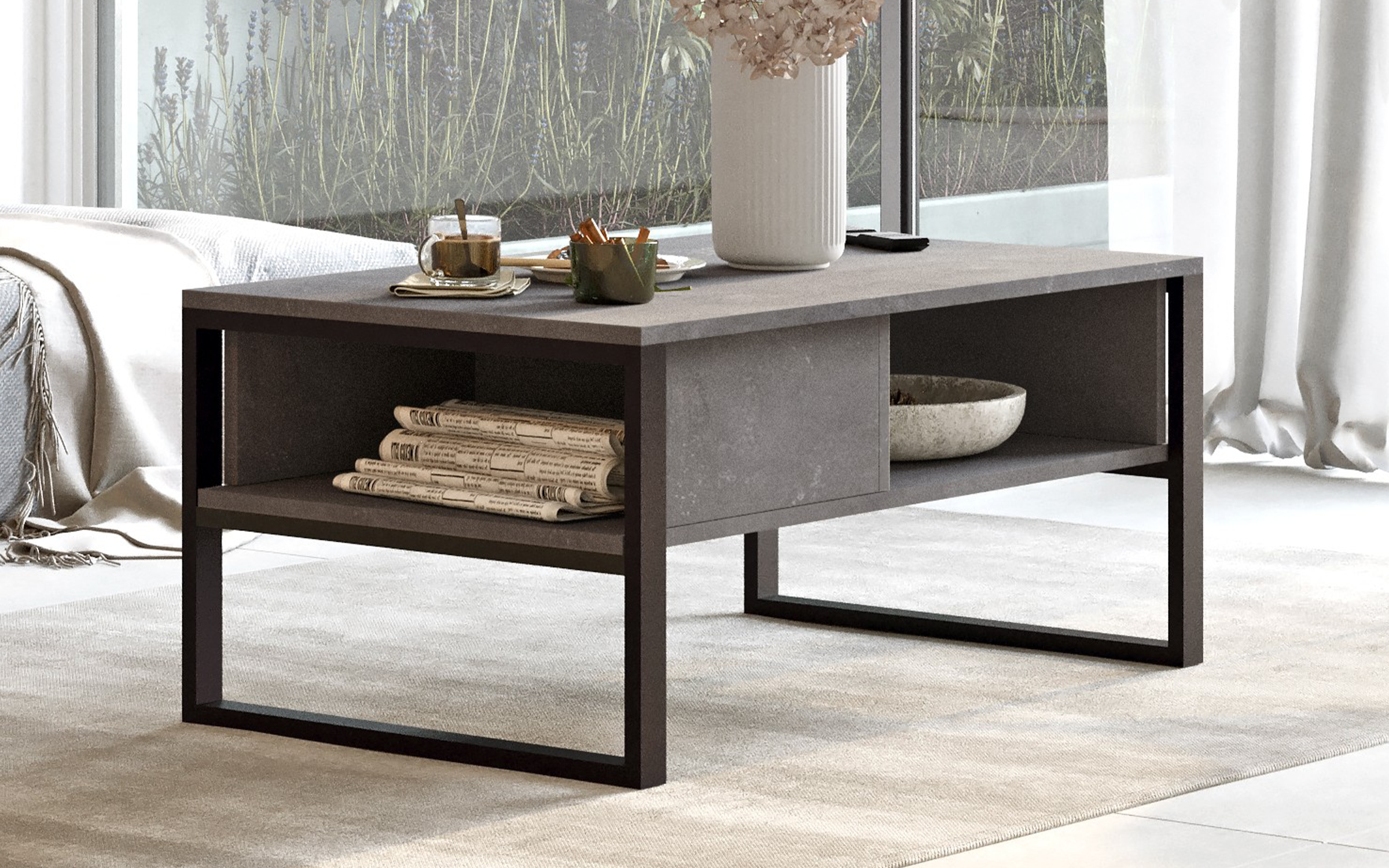 Masuta de cafea Milas, gri  1